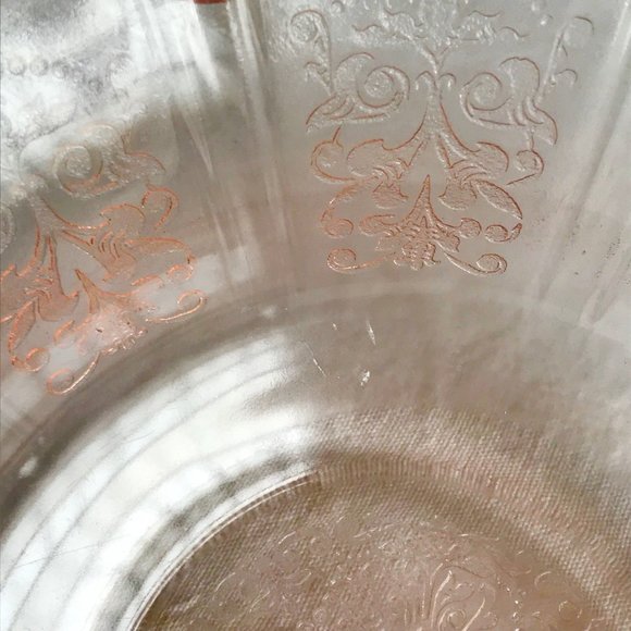 American Sweetheart Pink Depression Glass Berry Bowl Set 7 Pieces - Picture 8 of 12